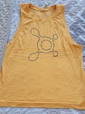 Light Orange Lululemon Athletic Tank with OTF Splat Point